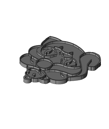 Dusa from Hades Pin or Keyring Base 3d model