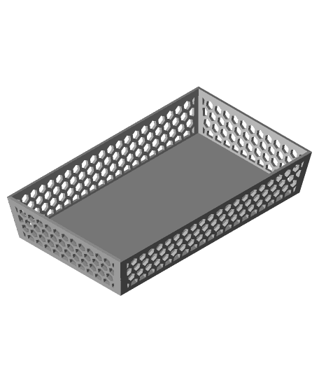 Hex Tray / Bin  Large 3d model