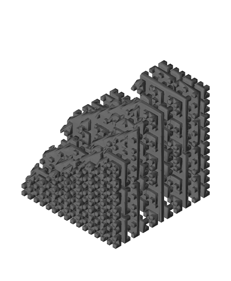 self intersecting hilbert-curve cube 3d model