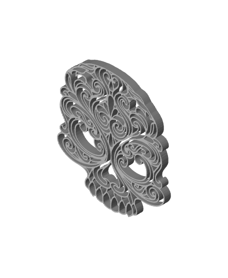 celtic skull wall art 3d model