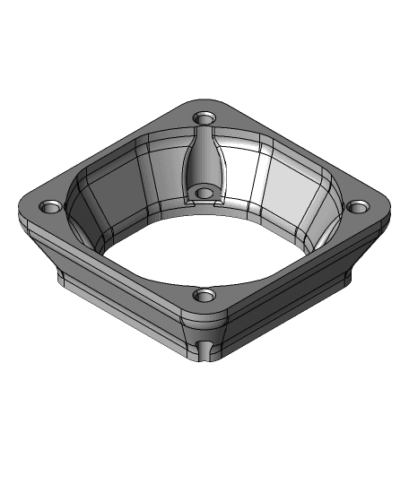 50 mm axial fan to 40 mm axial fan reducer 3d model