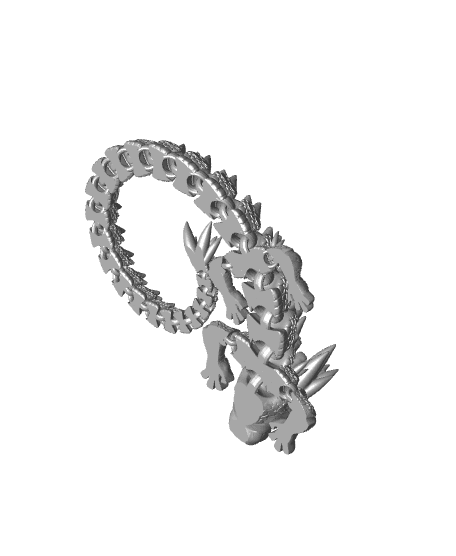 Articulated Print in Place Dragon Rockscale 3d model