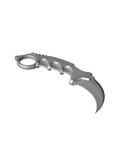 Karambit stl Fixed and easy print version 3d model