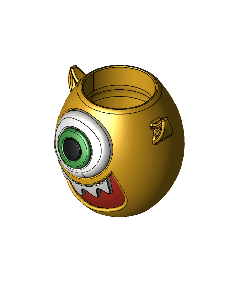 12oz Adorable Cyclops Can Cup 3d model