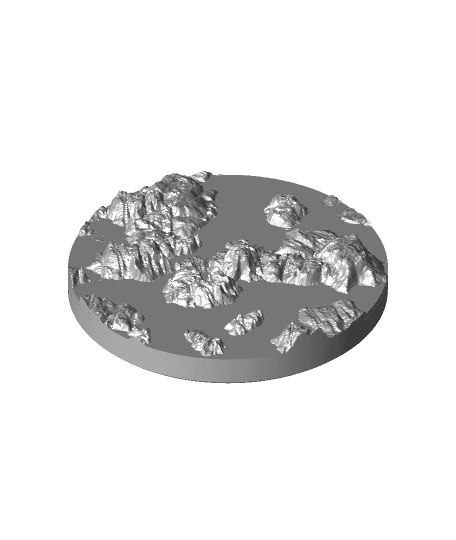 25mm Circle Seaside Rock Base 3d model