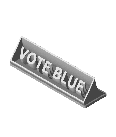 Vote Blue 3d model