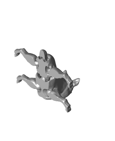 Boston Terrier Dog - Articulated - Print in Place - Flexi - No supports 3d model