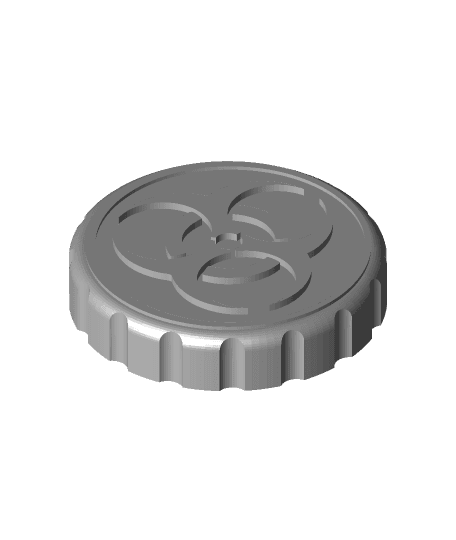 Biohazard - Stash Jar Lid  3d model