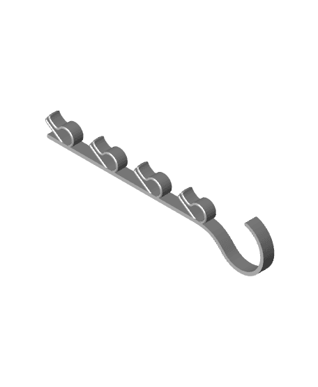 Closet Rod Hat Hanger 3d model