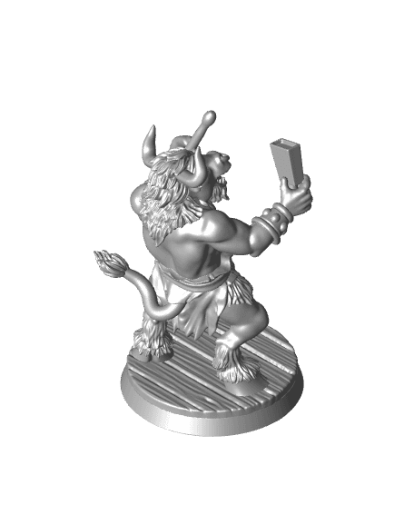 Gene Minotaur Bard on the Cowbell 3d model