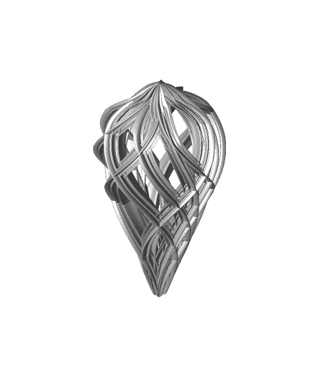 Christmas Teardrop Ornament 4 3d model