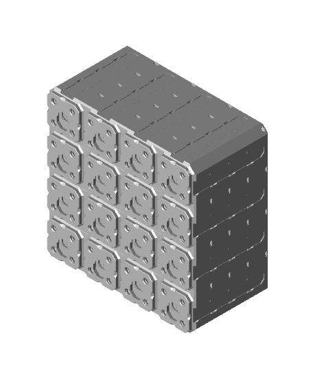 4x4x2 - Topped Multipoint Rail - Multibin Shell 3d model