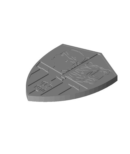 Athletic Club Ajaccien coaster or plaque 3d model