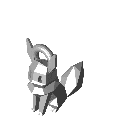 low poly eevee keychain.stl 3d model