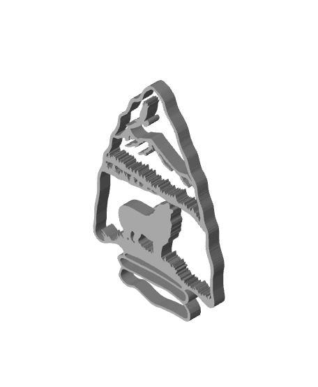 Native American wall art wolf decor arrowhead 3d model