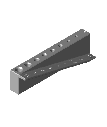 T-Handle Allen Wrench Holder Guides for Harbor Freight Pittsburgh Set Metric SAE Hex 3d model