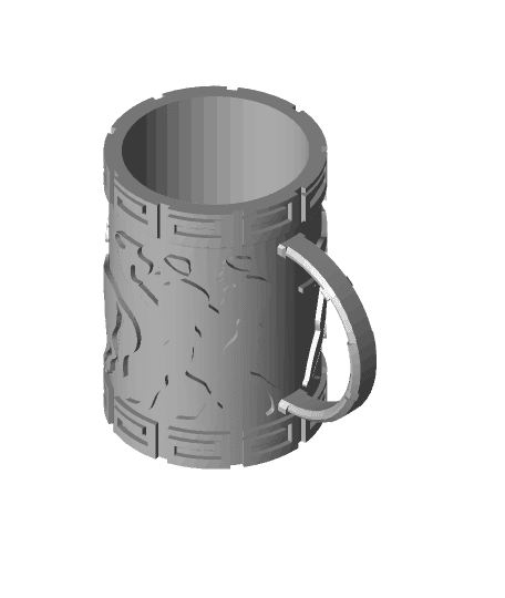 Greek tapestry 330ml can mug 3d model