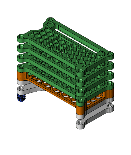 Honeycomb Raspberry Pi Zero 2 W Case with Optional Extrusion Mount 3d model