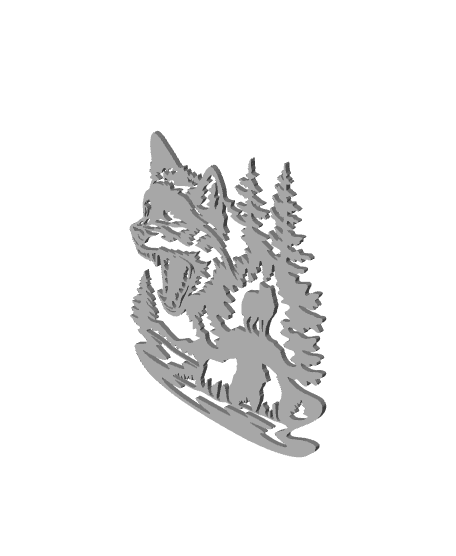 wolves wall art wolf wall decor nature decoration 3d model