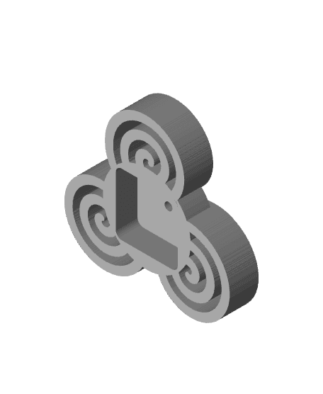 triple spiral clock 3d model