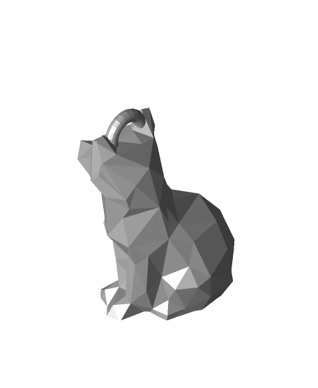 low poly fox keychain.stl 3d model