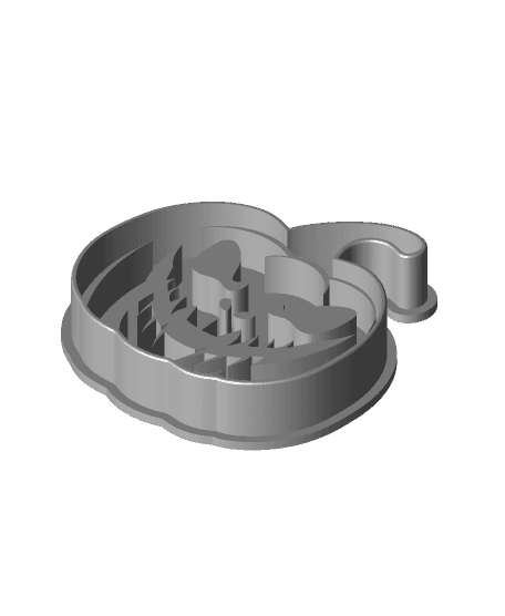 Pumpkin cookie cutter 3d model