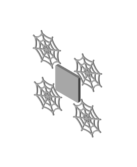 4 Cobweb coaster with stand 3d model