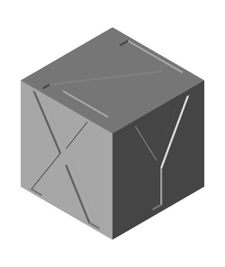 XYZ Calibrating Cube 3d model