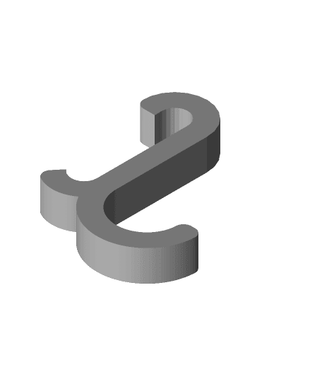 Snap-in Metal Rack Hanger 3d model