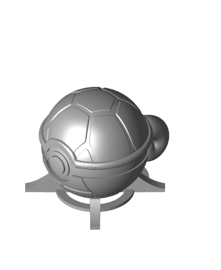 SquirBall Squirtle Themed  Pokeball - Fan Art 3d model