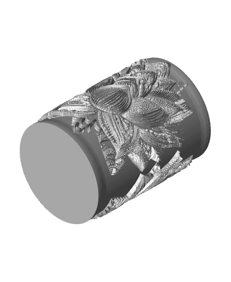 Zentangle Lotus Cup 3d model