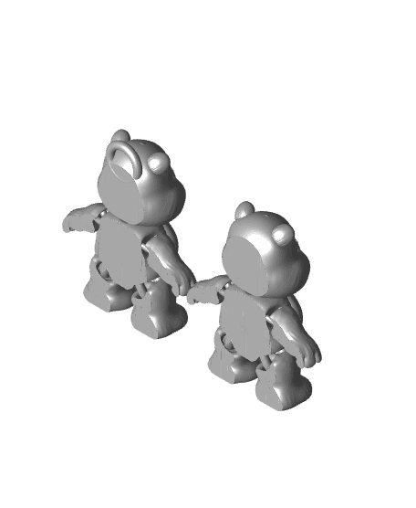 Bedtime Bear, Care Bear, Articulated, Keychain, Mini's, Mini, baby, Print in place 3d model