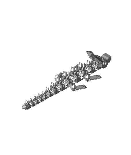 Articulated baby crystal dragon.stl 3d model