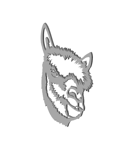 llama wall art alpaca wall decor fortnite decoration 3d model