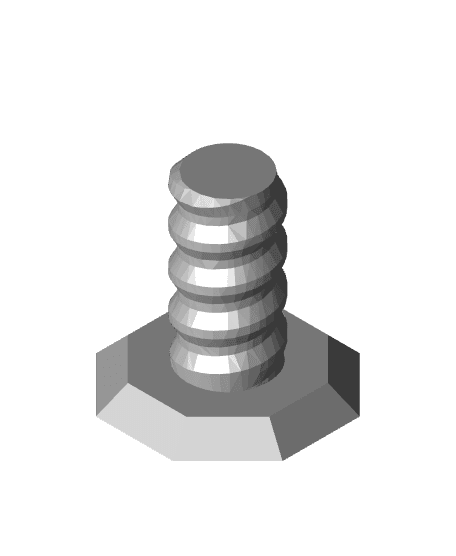 Multiboard - Multigrid - Baseplate to bracket screw (Remix of 13 mm Small Thread, Flat Head, Bolt) 3d model