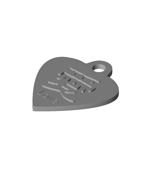 keychain love.stl 3d model