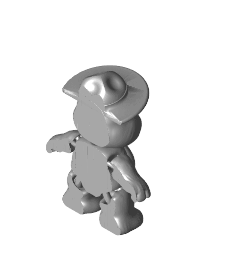 Canadian Mounty Care Bear, Flexi, Flexible, Articulating, Canada 3d model