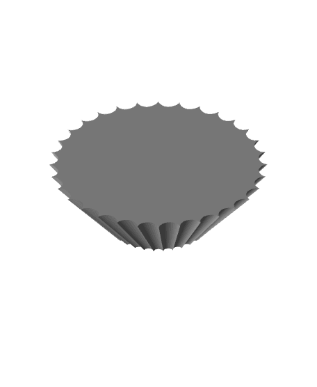 Fruit Bowl shaped as a Cupcake liner 3d model