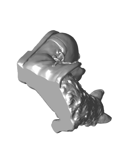 cat on big boot final  .stl 3d model