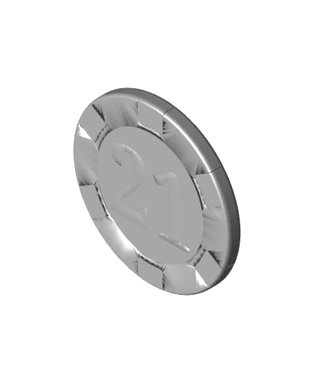 Fallout Poker Chip 3d model