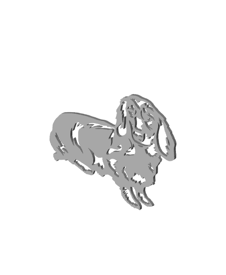 dachshund wall art doxie wall decor weenie dog decoration 3d model