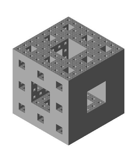 Menger sponge dice 3d model