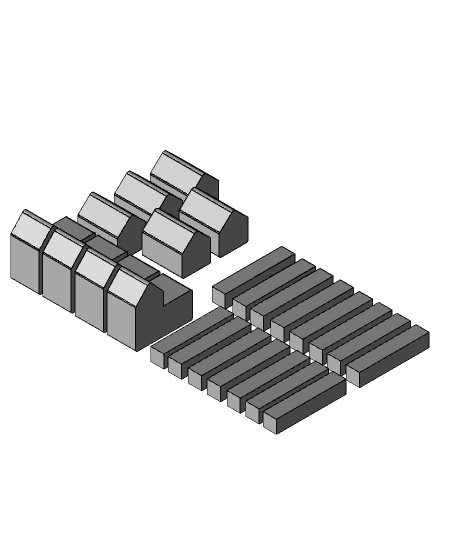 Settlers of Catan Piece Set 3d model