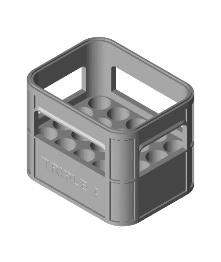 Triple A battery crate #FunctionalArt 3d model