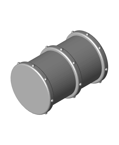 Wahammer Scale Wargaming Barrel_.stl 3d model