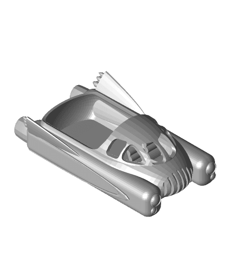 Retro Space Car 3d model