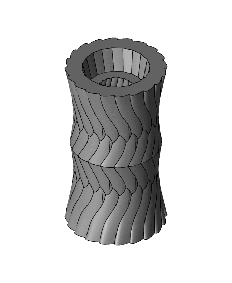 Twisted Ellipse Vase 3d model