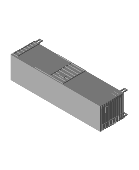 Z scale 40' panel door boxcar 3d model