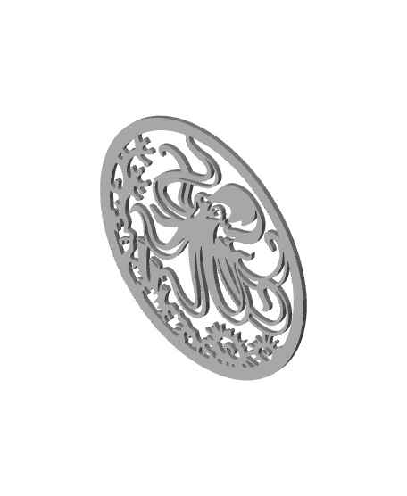 octopus wall art sea life wall decor ocean beach house decoration 3d model