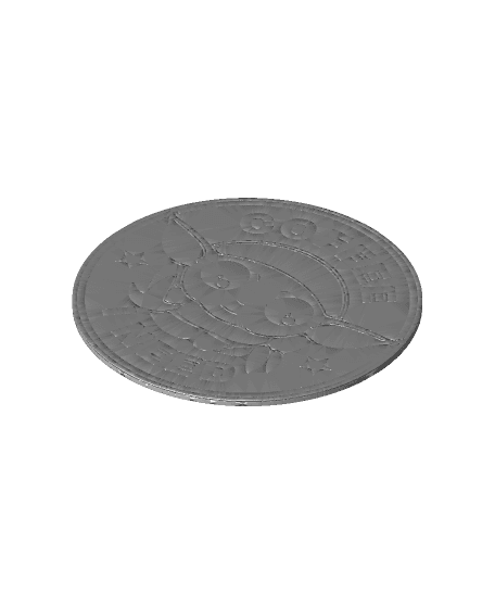 Grogu Coffee Coaster 1 3d model